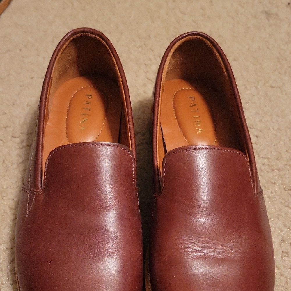 Patina Women's Brown Leather Loafers